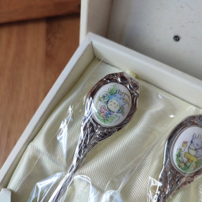 Vintage* My Neighbor Totoro Teaspoon Set of 5, Japanese Noritake Tableware - Kamaji Market