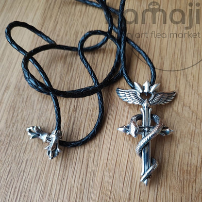 Vintage* Official Fullmetal Alchemist Silver Pendant Flamel • Japanese Anime Jewelry • Hiromu Arakawa Manga • Square Enix - Kamaji Market