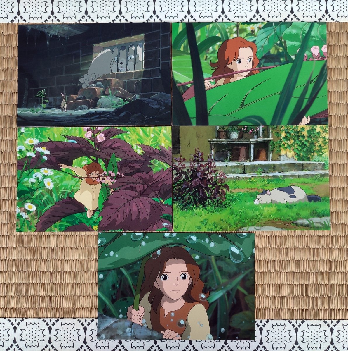 Vintage* Official Ghibli Arrietty Postcard • Arrietty The Borrower Gift Card/Message Card • Japanese Anime Stationery - Kamaji Market