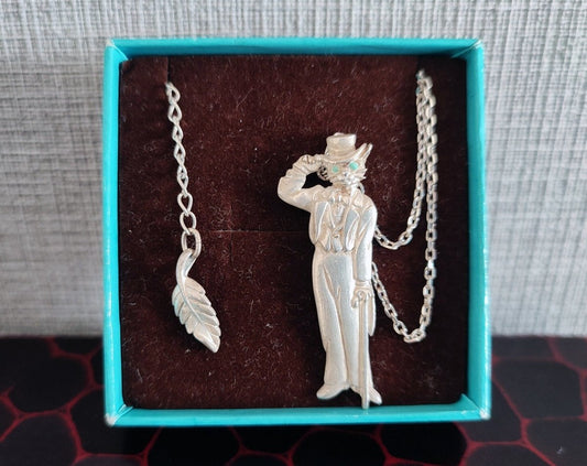 Vintage* Official Ghibli Baron Necklace • Whisper of the Heart Pendant with Chain • The Cat Returns Anime Jewelry - Kamaji Market