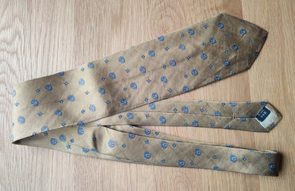 Vintage* Official Ghibli Bo Mouse Necktie • Spirited Away Neckwear/Ascot/Cravat/Accent Clothes • Gold Silk Neck Tie - Kamaji Market