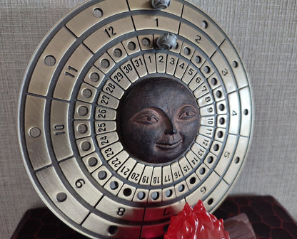 Vintage* Official Ghibli Calcifer Perpetual Calendar • Howls Moving Castle Figure/Figurine/Statue/Home Decor/Interior Diorama • Ghibli Gift - Kamaji Market