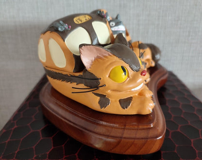 Vintage* Official Ghibli Catbus Figure/Music Box • My Neighbor Totoro Figurine/Diorama/Home Decor/Interior Design - Kamaji Market