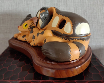 Vintage* Official Ghibli Catbus Figure/Music Box • My Neighbor Totoro Figurine/Diorama/Home Decor/Interior Design - Kamaji Market