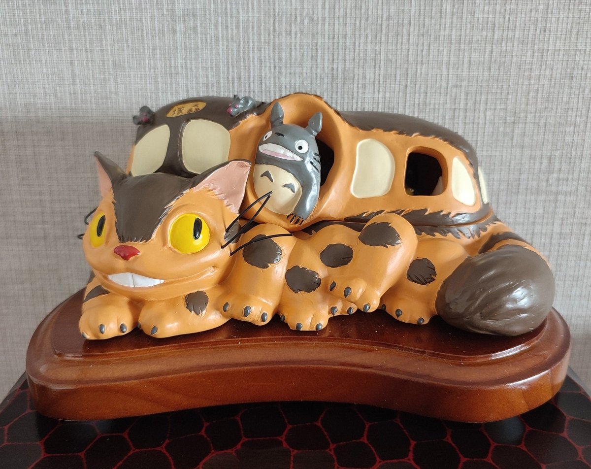 Vintage* Official Ghibli Catbus Figure/Music Box • My Neighbor Totoro Figurine/Diorama/Home Decor/Interior Design - Kamaji Market