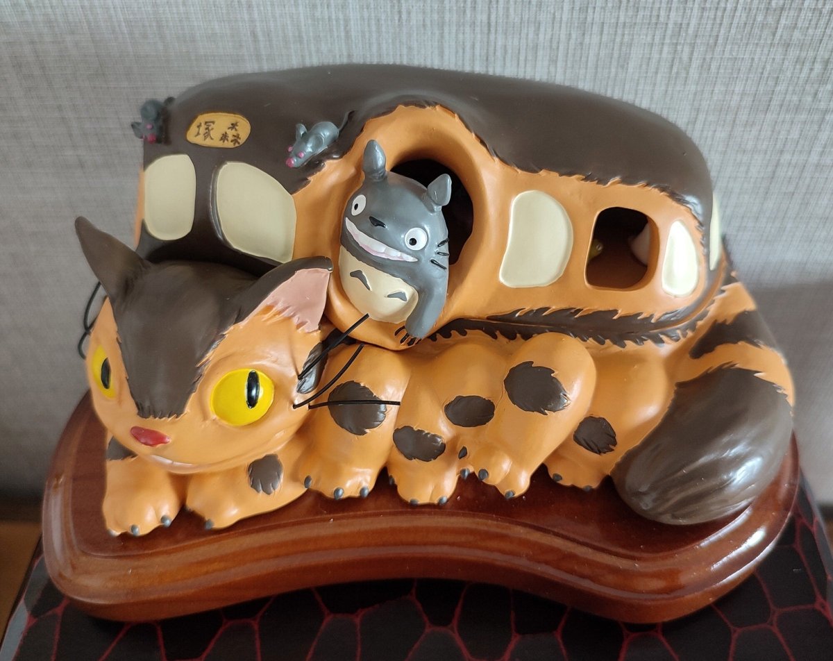 Vintage* Official Ghibli Catbus Figure/Music Box • My Neighbor Totoro Figurine/Diorama/Home Decor/Interior Design - Kamaji Market