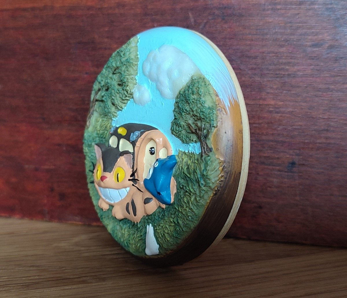 Vintage* Official Ghibli Catbus, No Face Makeup Mirror • My Neighbor Totoro, Spirited Away Compact Pocket Portable Hand Mirror • Ghibli Gift - Kamaji Market