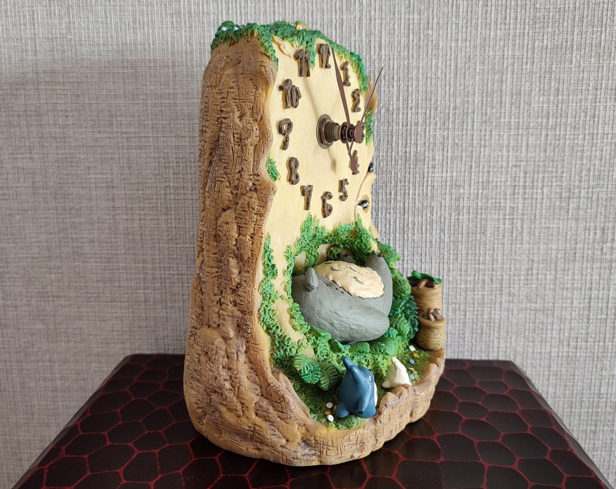 Vintage* Official Ghibli Heavy Table Clock • My Neighbor Totoro Figure/Figurine/Statue/Home Decor/Interior Diorama - Kamaji Market