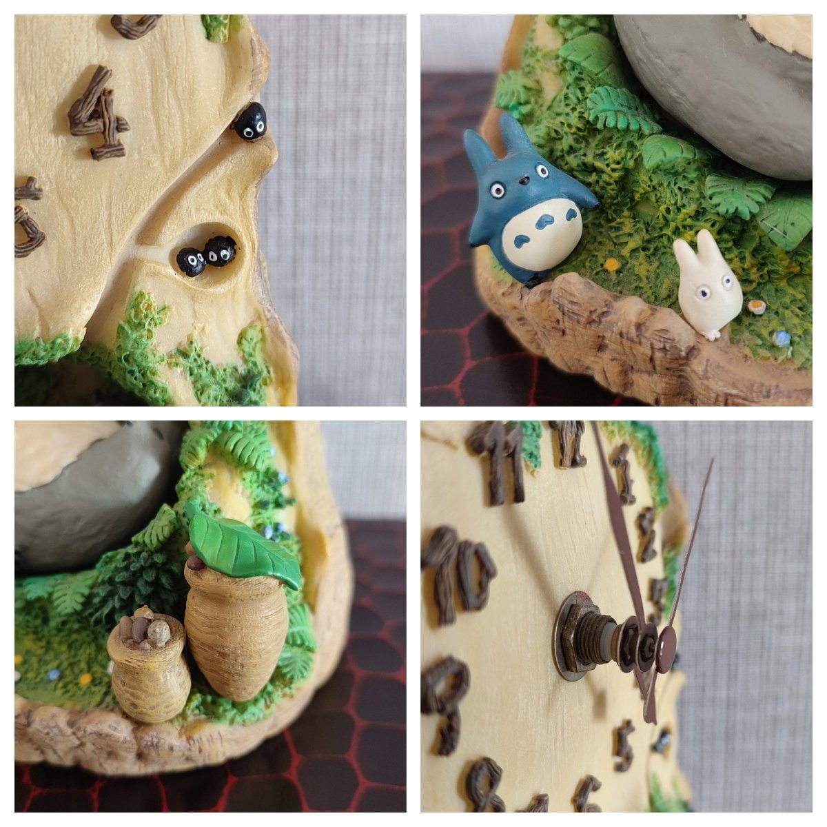 Vintage* Official Ghibli Heavy Table Clock • My Neighbor Totoro Figure/Figurine/Statue/Home Decor/Interior Diorama - Kamaji Market