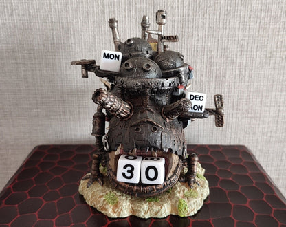 Vintage* Official Ghibli Howl Figure Perpetual Dice Calendar • Howls Moving Castle Home Decor/Interior Diorama - Kamaji Market