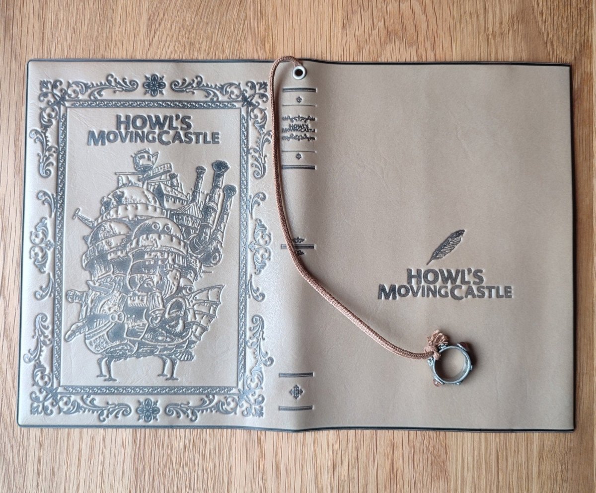 Vintage* Official Ghibli Howls Moving Castle Beige Book Cover - Kamaji Market