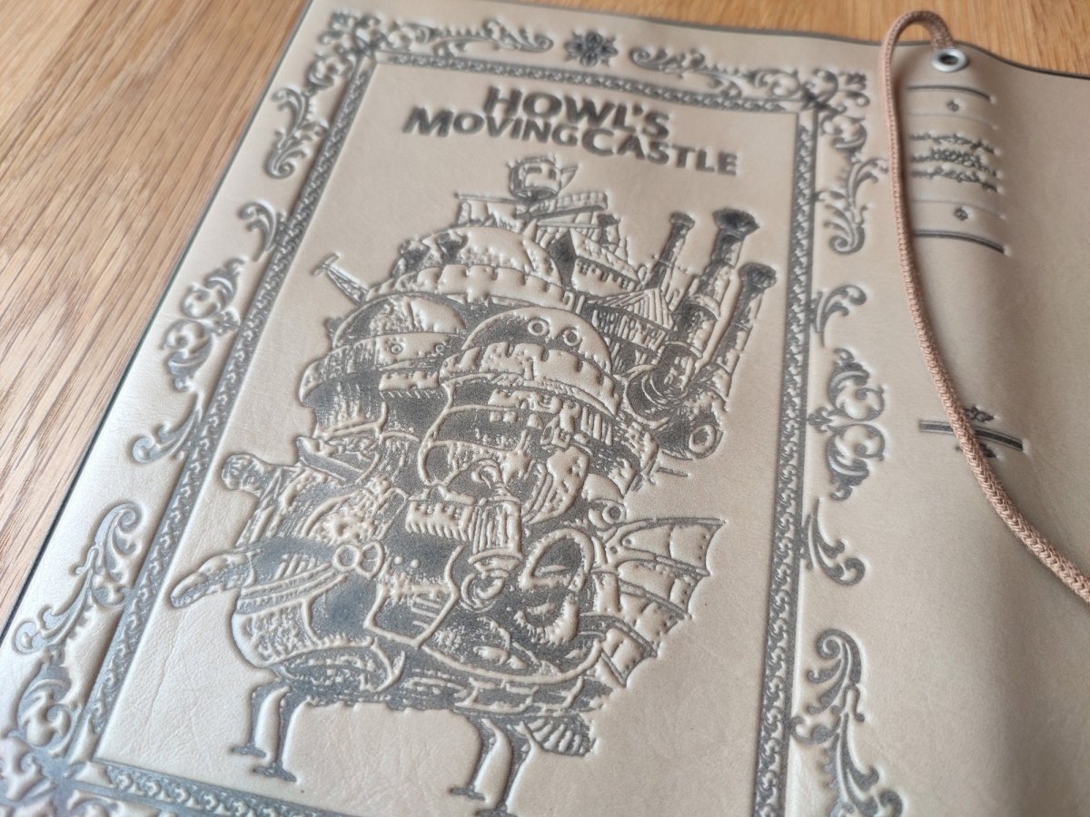 Vintage* Official Ghibli Howls Moving Castle Beige Book Cover - Kamaji Market