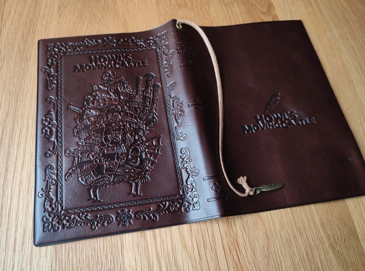 Vintage* Official Ghibli Howls Moving Castle Brown Book Cover - Kamaji Market