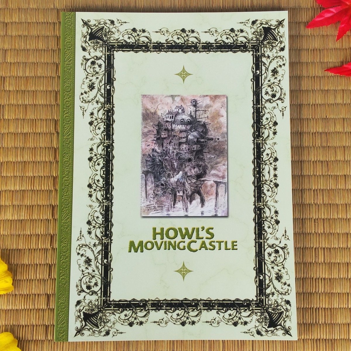Vintage* Official Ghibli Howls Moving Castle Notebook • Howl Notepad/Sketchbook/Writing pad/Planner - Kamaji Market