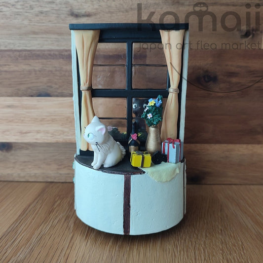 Vintage* Official Ghibli Jiji and Lily Figure/Music Box • Kikis Delivery Service Figurine/Home Decor/Interior Diorama - Kamaji Market