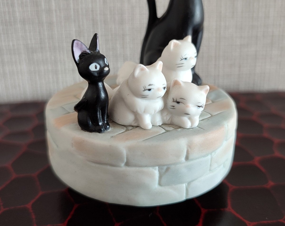 Vintage* Official Ghibli Jiji Figure/Music Box • Kikis Delivery Service Figurine/Replica/Home Decor/Interior Diorama - Kamaji Market