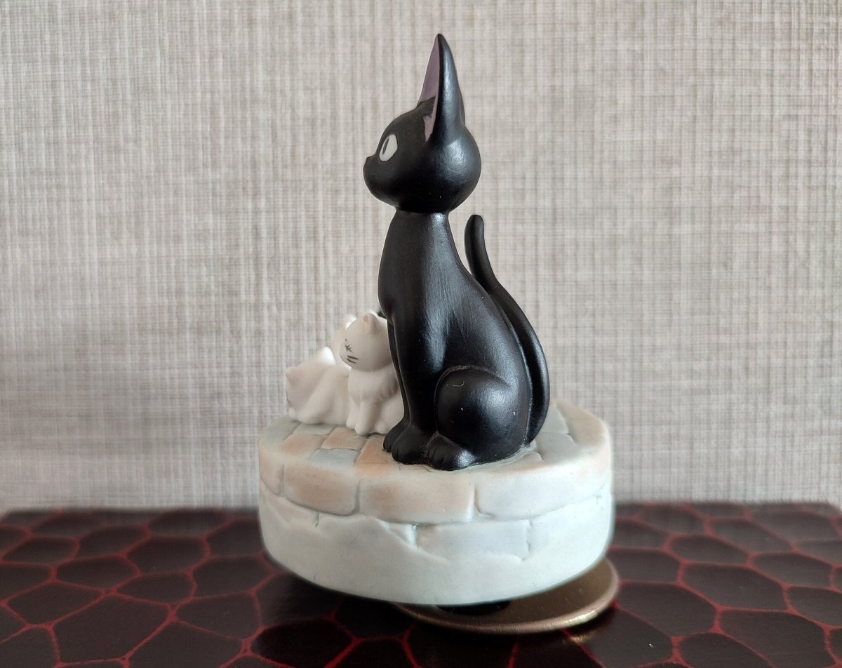 Vintage* Official Ghibli Jiji Figure/Music Box • Kikis Delivery Service Figurine/Replica/Home Decor/Interior Diorama - Kamaji Market