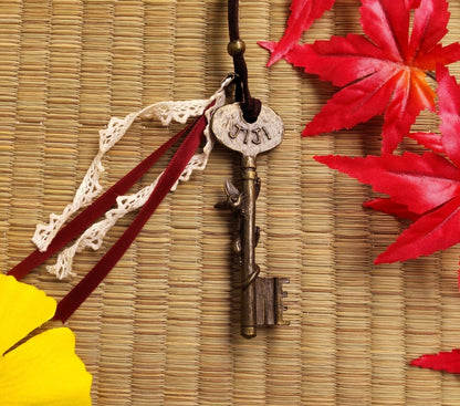 Vintage* Official Ghibli Jiji Pendant • Kikis Delivery Service Gothic Necklace • Gigi Bag Charm • Cute Cat Bronze Key - Kamaji Market