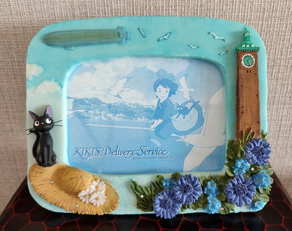 Vintage* Official Ghibli Jiji Photo Frame/Interior Diorama • Kikis Delivery Service Figure/Figurine/Home Decor - Kamaji Market