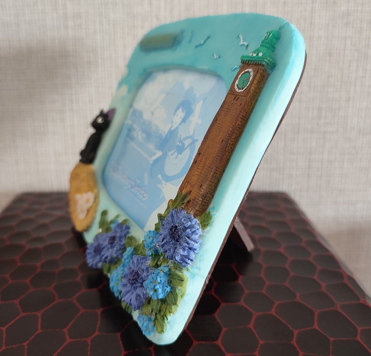 Vintage* Official Ghibli Jiji Photo Frame/Interior Diorama • Kikis Delivery Service Figure/Figurine/Home Decor - Kamaji Market