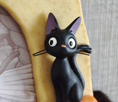 Vintage* Official Ghibli Jiji Photo Frame/Interior Diorama • Kikis Delivery Service Figure/Figurine/Home Decor - Kamaji Market