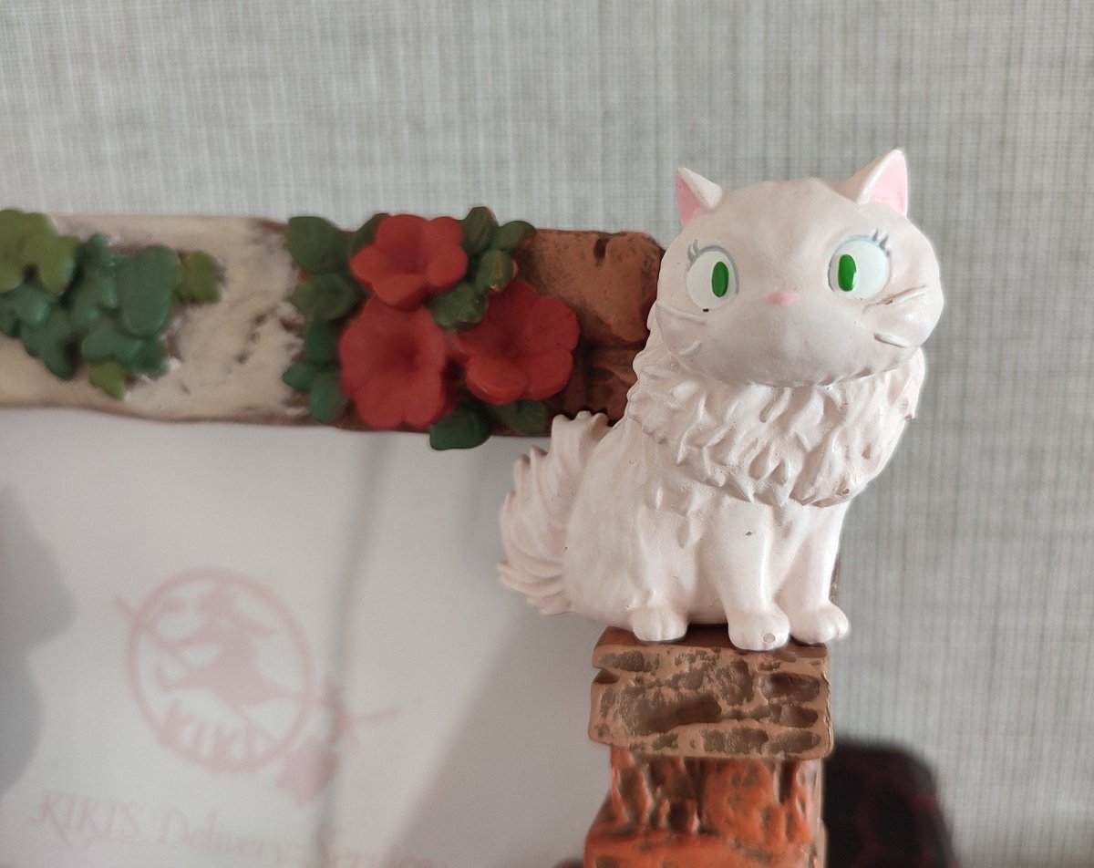 Vintage* Official Ghibli Jiji Photo Frame/Interior Diorama • Kikis Delivery Service Figure/Figurine/Home Decor - Kamaji Market