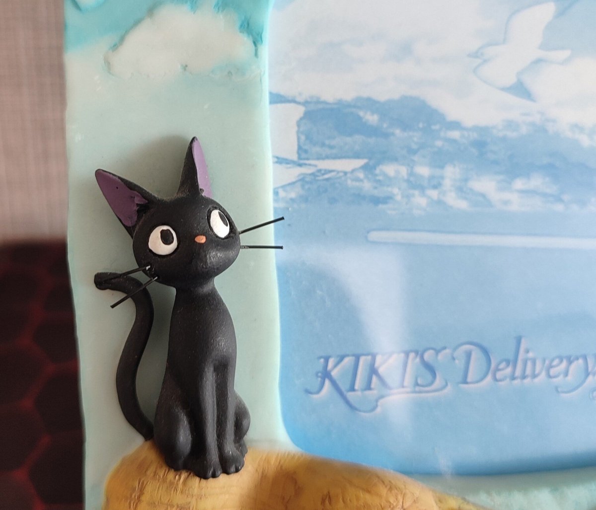 Vintage* Official Ghibli Jiji Photo Frame/Interior Diorama • Kikis Delivery Service Figure/Figurine/Home Decor - Kamaji Market