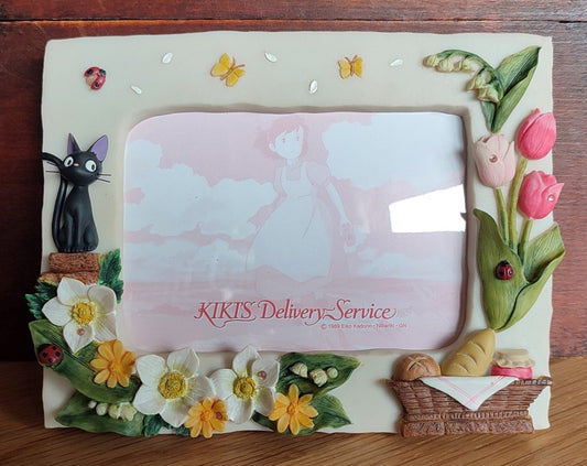 Vintage* Official Ghibli Jiji Photo Frame/Interior Diorama • Kikis Delivery Service Figure/Figurine/Home Decor - Kamaji Market