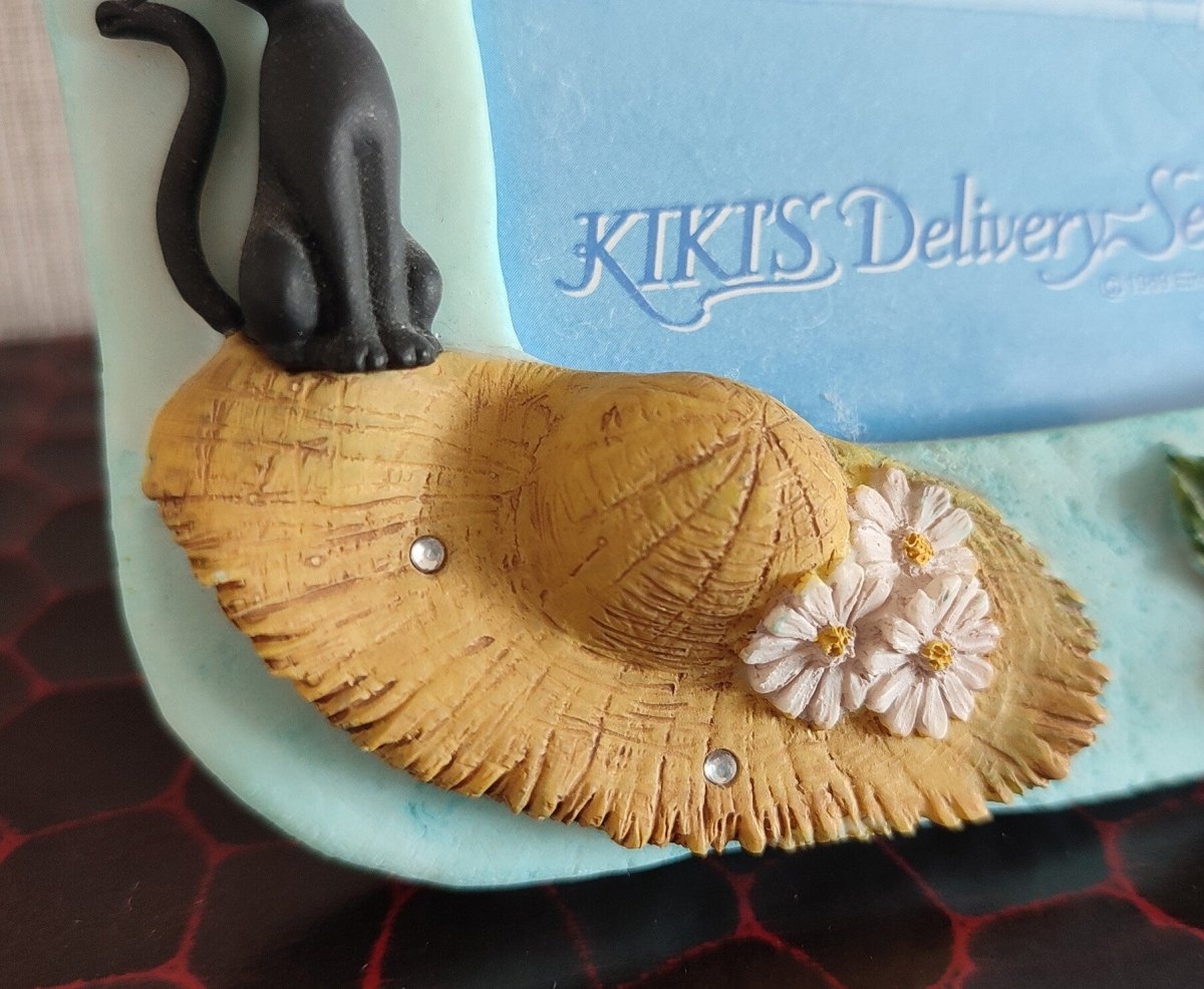 Vintage* Official Ghibli Jiji Photo Frame/Interior Diorama • Kikis Delivery Service Figure/Figurine/Home Decor - Kamaji Market