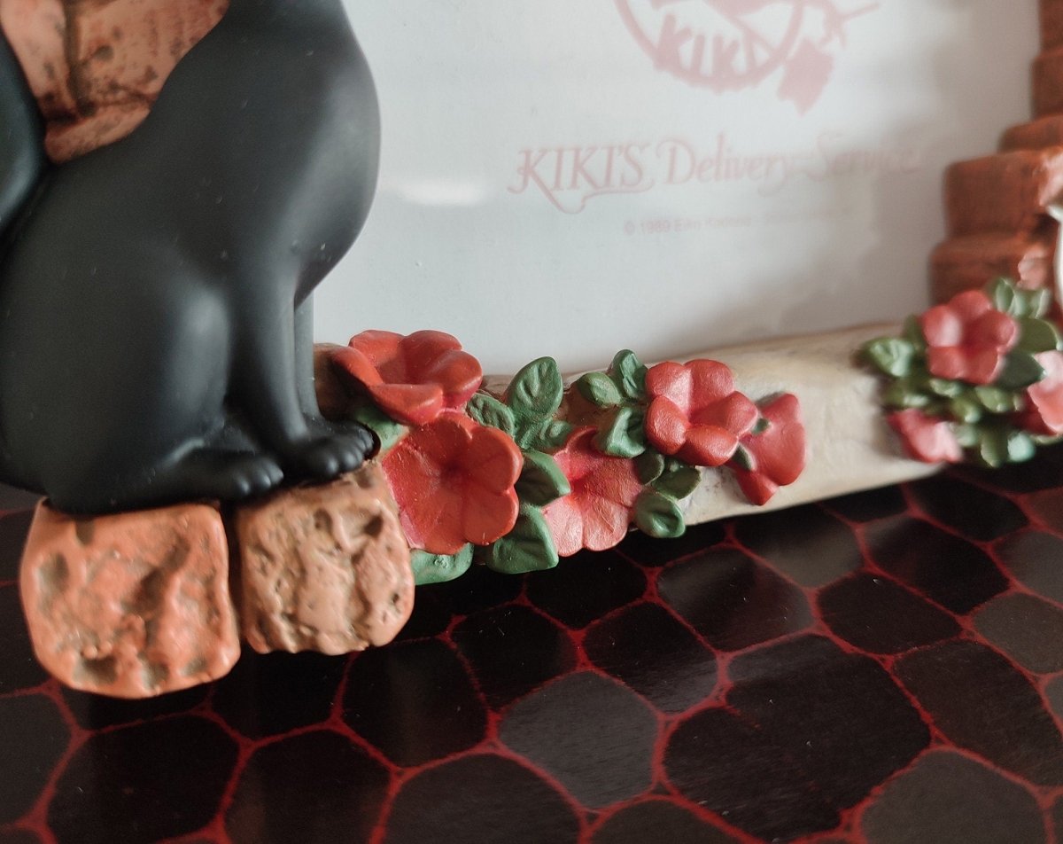 Vintage* Official Ghibli Jiji Photo Frame/Interior Diorama • Kikis Delivery Service Figure/Figurine/Home Decor - Kamaji Market
