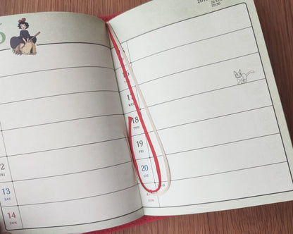 Vintage* Official Ghibli Jiji Planner with Book Cover • Kikis Delivery Service Gigi Notepad/Diary/Schedule Book/Notebook • Japanese Stationery - Kamaji Market