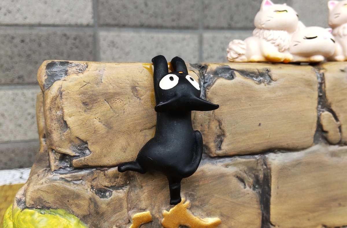 Vintage* Official Ghibli Jiji Planter/Figure • Kikis Delivery Service Pot/Holder/Figurine/Replica/Diorama/Interior Decor/ - Kamaji Market