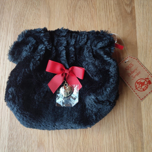 Vintage* Official Ghibli Jiji Pouch/Clutch • Kikis Delivery Case/Cosmetic Bag/Wallet/Makeup Bag/Purse - Kamaji Market