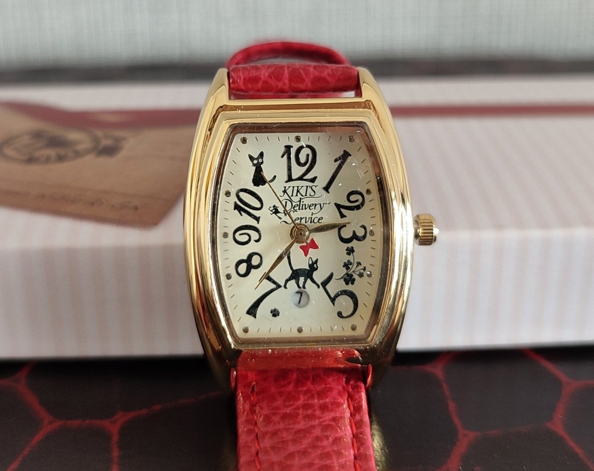 Vintage* Official Ghibli Jiji Wrist Watch • Kikis Delivery Service Watch • Japanese Anime Watches - Kamaji Market