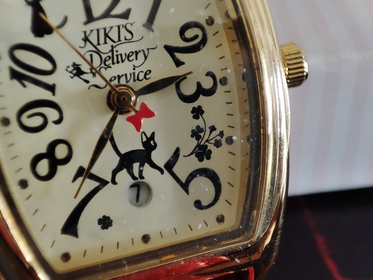 Vintage* Official Ghibli Jiji Wrist Watch • Kikis Delivery Service Watch • Japanese Anime Watches - Kamaji Market