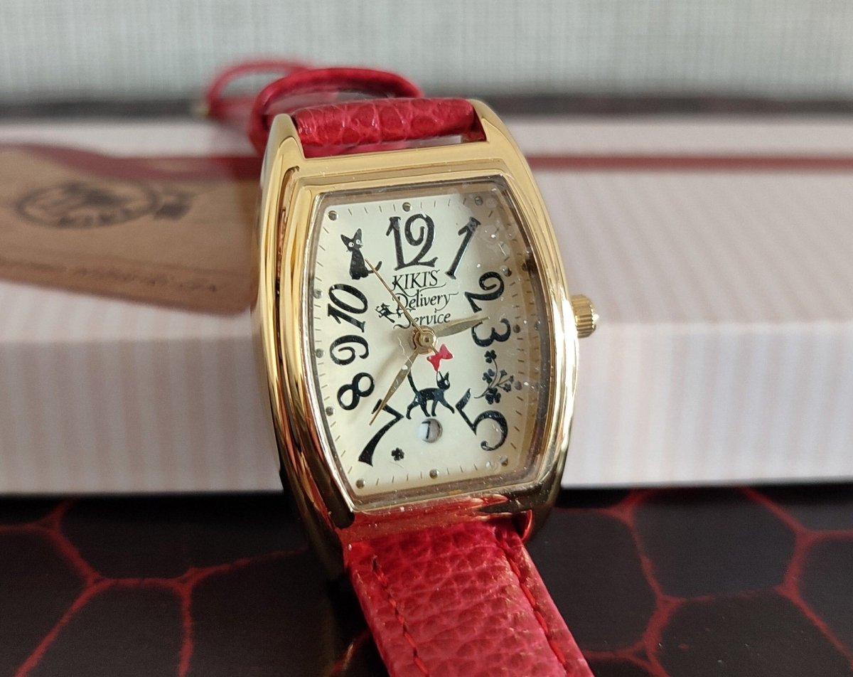 Vintage* Official Ghibli Jiji Wrist Watch • Kikis Delivery Service Watch • Japanese Anime Watches - Kamaji Market