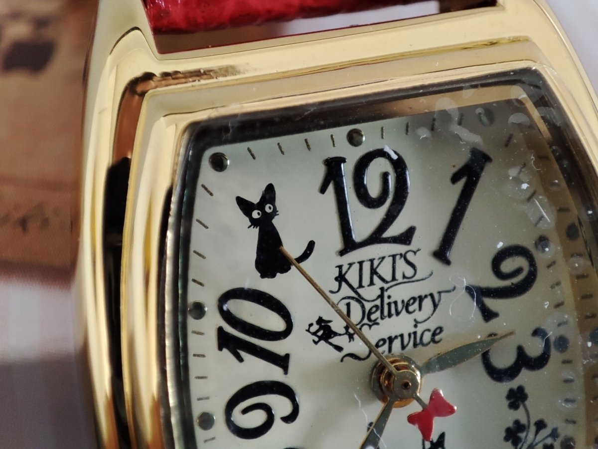 Vintage* Official Ghibli Jiji Wrist Watch • Kikis Delivery Service Watch • Japanese Anime Watches - Kamaji Market