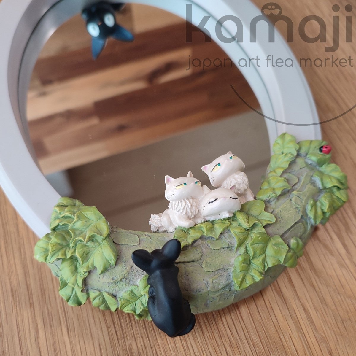 Vintage* Official Ghibli Kiki Wall Mirror • Kikis Delivery Service Wall Hanging/Home Decor with Jiji - Kamaji Market