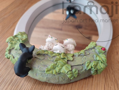 Vintage* Official Ghibli Kiki Wall Mirror • Kikis Delivery Service Wall Hanging/Home Decor with Jiji - Kamaji Market