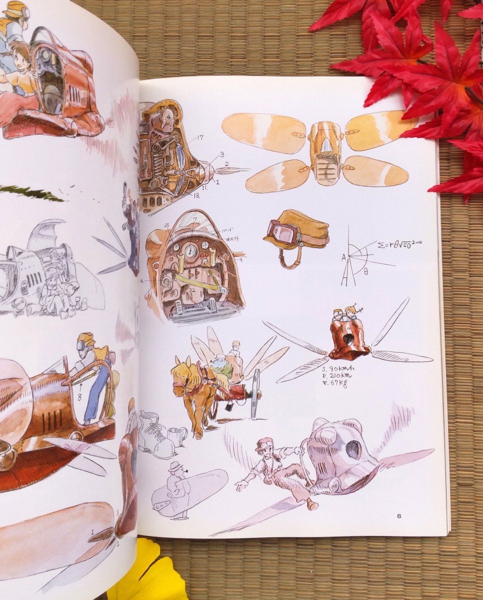 Vintage* Official Ghibli Laputa Artbook • Laputa Castle in the Sky Anime Painting Art Book • Robot Soldier, Fox-Squirrel - Kamaji Market