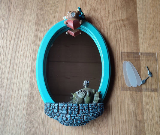 Vintage* Official Ghibli Laputa Wall Mirror • Castle in the Sky Wall Hanging/Home Decor Art/Interior Design - Kamaji Market