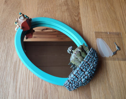 Vintage* Official Ghibli Laputa Wall Mirror • Castle in the Sky Wall Hanging/Home Decor Art/Interior Design - Kamaji Market