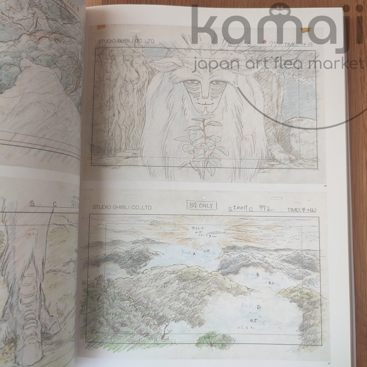 Vintage* Official Ghibli Layout Designs Exhibition Catalog 2008 • Japanese Painting Artbook - Kamaji Market