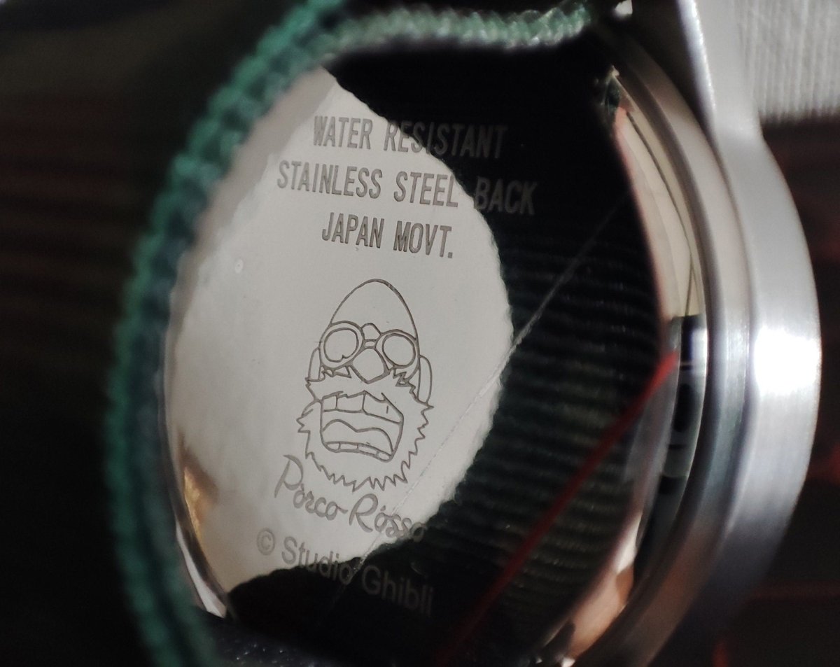 Vintage* Official Ghibli Museum Porco Rosso Wrist Watch • Crimson Pig Watch/Clock • Japanese Anime Watches - Kamaji Market