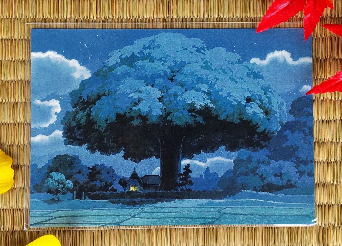 Vintage* Official Ghibli Museum Postcard • My Neighbor Totoro Message card/Writing letter • Oga Kazuo Painting - Kamaji Market