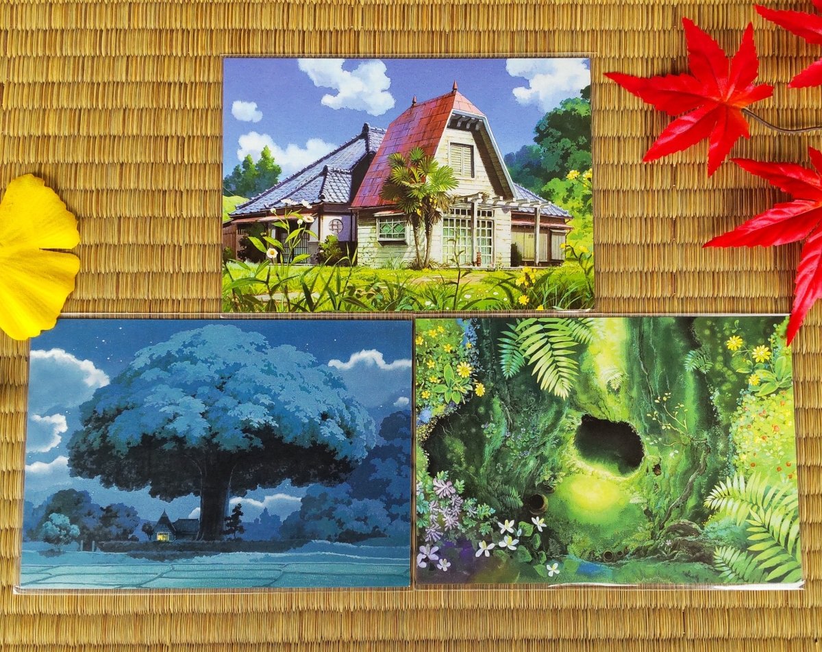 Vintage* Official Ghibli Museum Postcard • My Neighbor Totoro Message card/Writing letter • Oga Kazuo Painting - Kamaji Market
