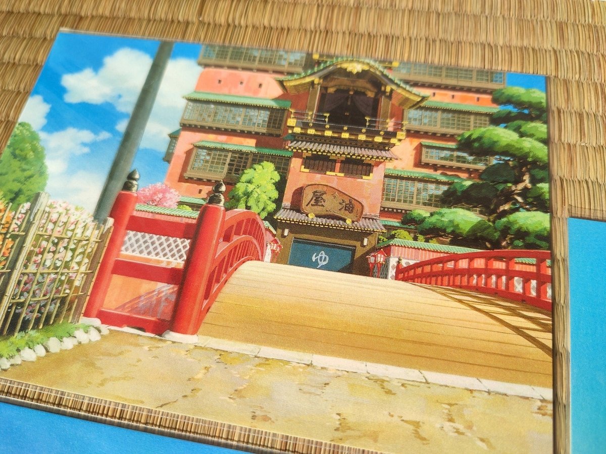 Vintage* Official Ghibli Museum Postcard • Spirited Away Background Artwork • Oga Kazuo Painting - Kamaji Market
