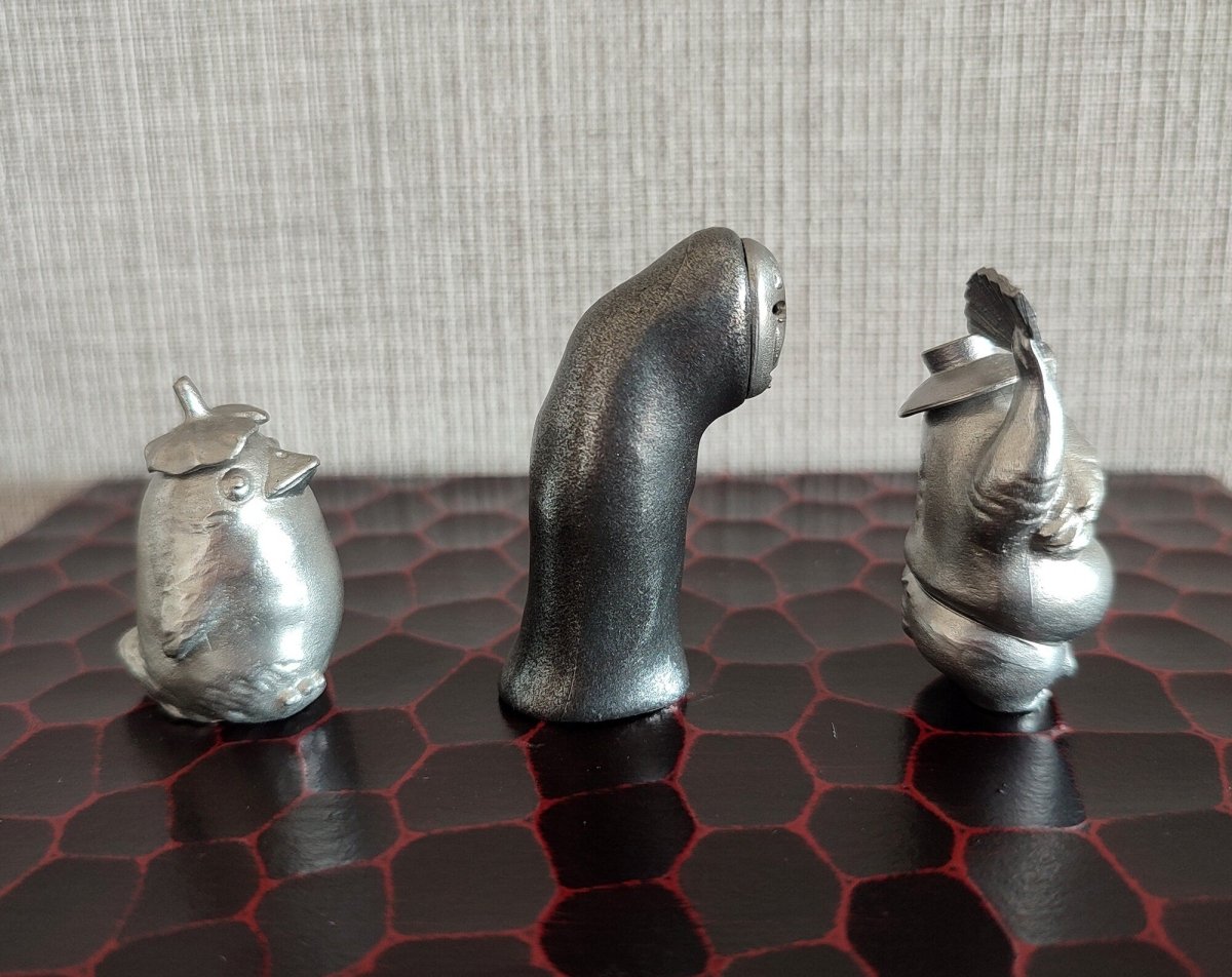 Vintage* Official Ghibli Museum Spirited Away Figure Set • No Face Metallic Figurine/Statue/Replica/Home Decor - Kamaji Market