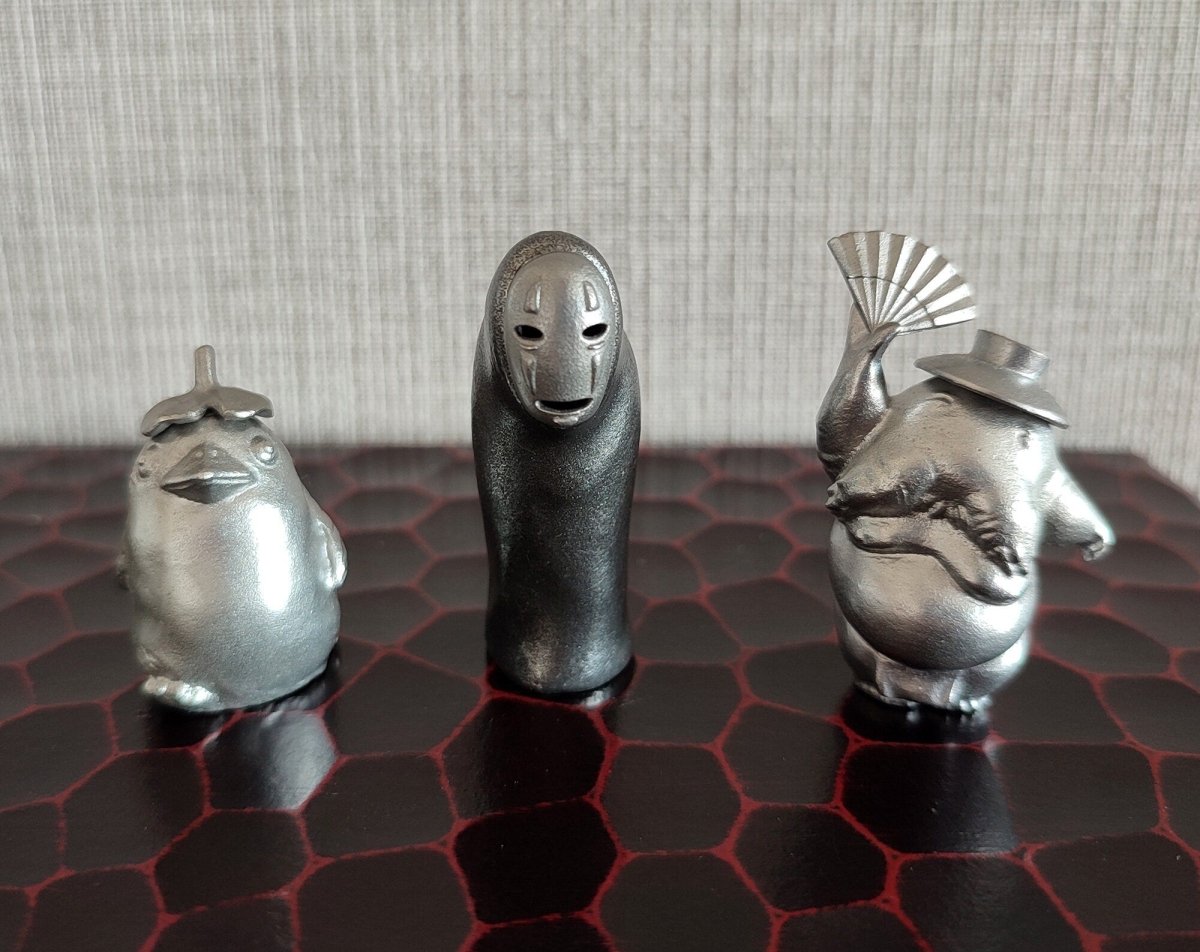 Vintage* Official Ghibli Museum Spirited Away Figure Set • No Face Metallic Figurine/Statue/Replica/Home Decor - Kamaji Market