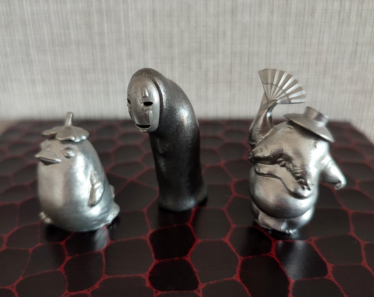 Vintage* Official Ghibli Museum Spirited Away Figure Set • No Face Metallic Figurine/Statue/Replica/Home Decor - Kamaji Market